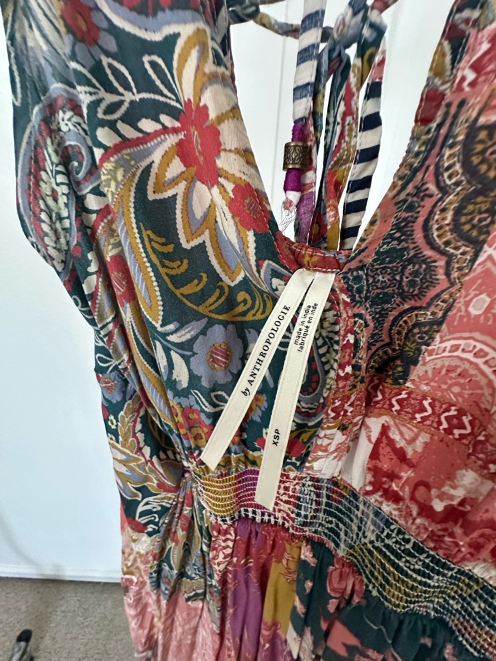 Anthropologie Multicolor Floral Paisley Maxi Dress - Picture 3 of 9